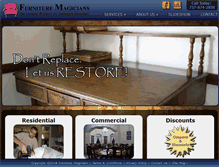 Tablet Screenshot of furnituremagicians.com